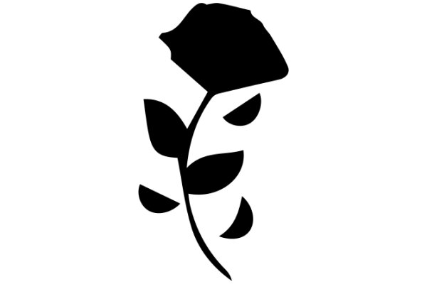 A Single Rose Silhouette