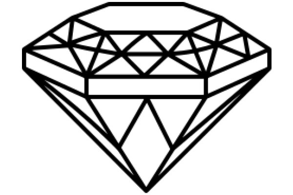 Stylized Diamond Icon with Geometric Design