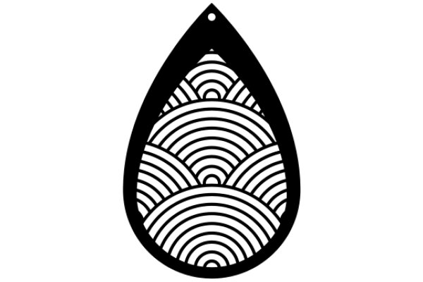 Stylized Icon of a Droplet with Swirling Patterns