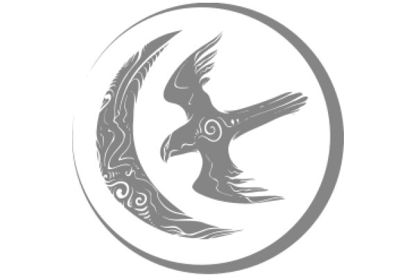 Stylized Eagle Design in a Circle