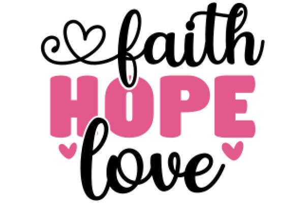 Faith, Hope, and Love: A Graphic Design Showcasing the Power of Positive Affirmations