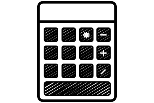 A Digital Calculator Icon with a Plus Sign