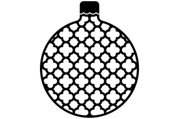 Stylized Christmas Ornament with Floral Pattern