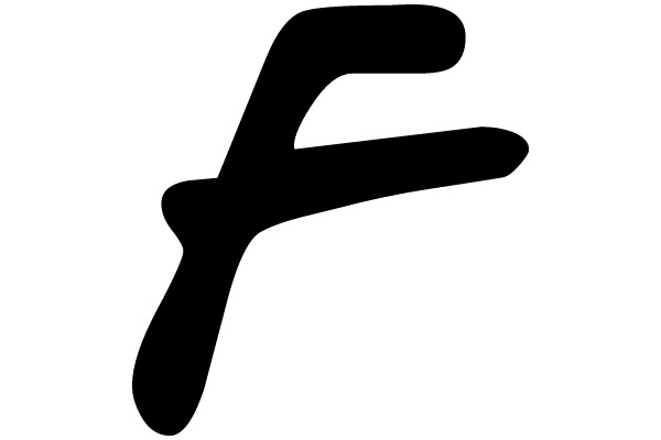 Simplistic Black Letter 'F' on a White Background