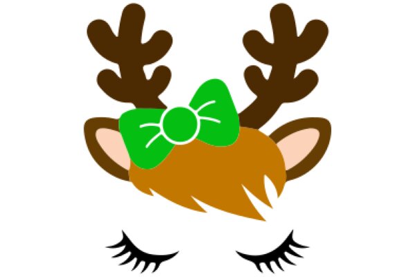 A Playful Take on a Deer's Head with a Touch of Whimsy