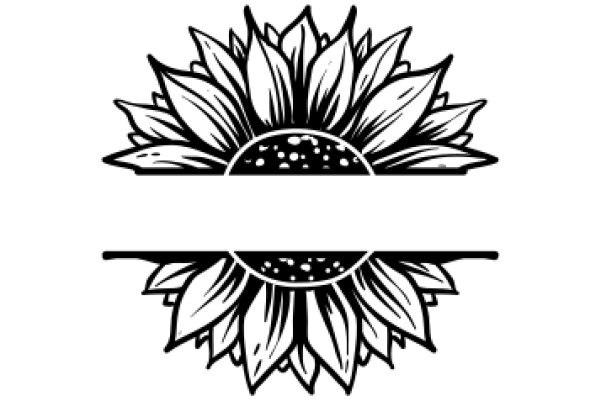 Stylized Sunflower with a Minimalist Design