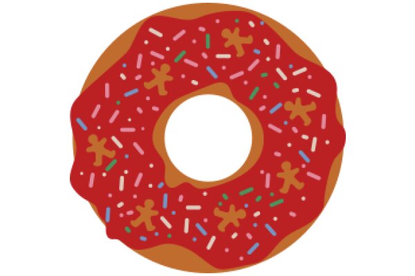 A Delightful Donut with Sprinkles and a Gingerbread Man