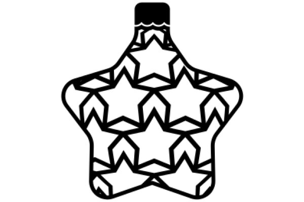 Stylized Star-shaped Decoration with a Bottle Top