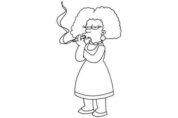 A Cartoon Character Smoking a Cigarette