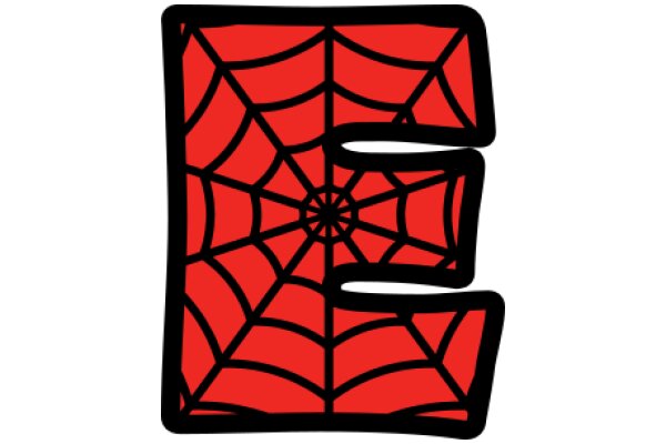 Vibrant Red Spider Web Design