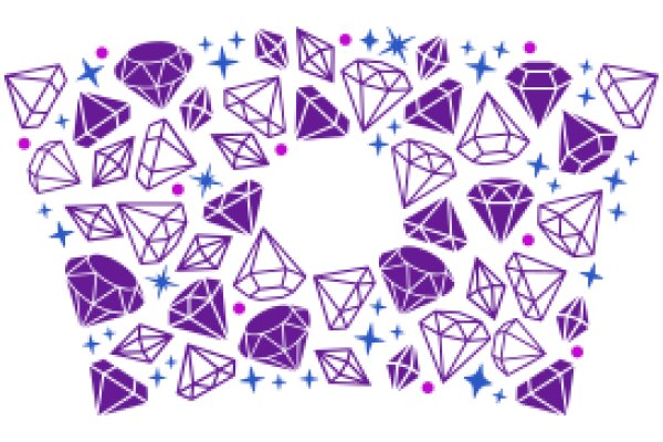 Vibrant Purple and Blue Diamond Pattern