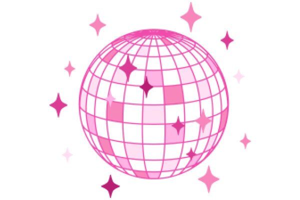 Pink Globe with Stars: A Symbol of Global Unity and Celebration