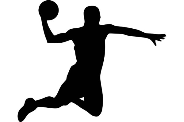 Silhouette of an Athlete in Motion