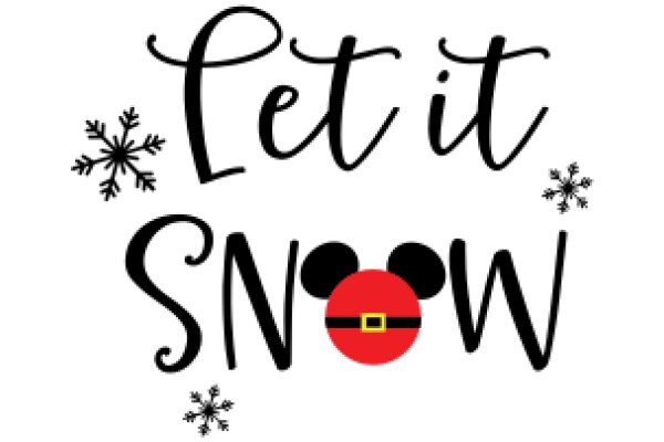 Winter Holiday Greeting: Let It Snow with Mickey Mouse