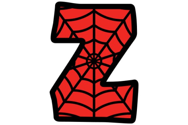 Vibrant Red Spider Web Logo