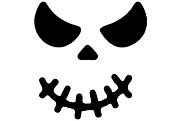 Simplistic Design of a Smiling Skull with Teeth