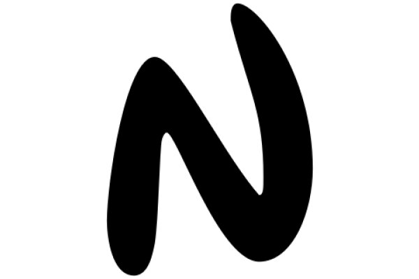 Simplicity in Design: A Black Letter 'N' on a White Background