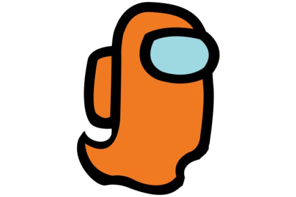 Vibrant Orange Character with Blue Glasses