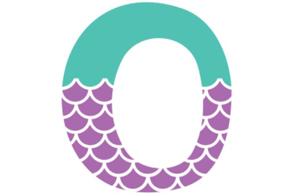 Stylized Letter 'O' with a Purple and Blue Design