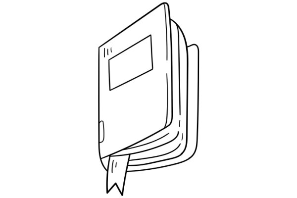 A Simple Line Drawing of a Book