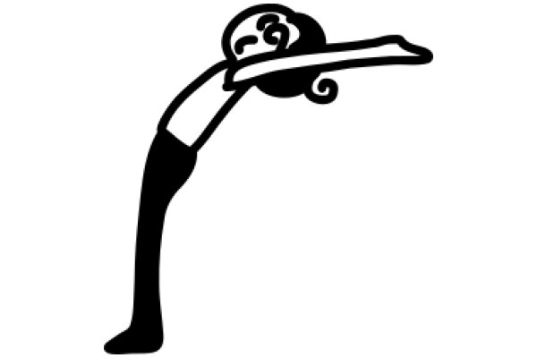 Stylized Cartoon of a Figure in a Pose