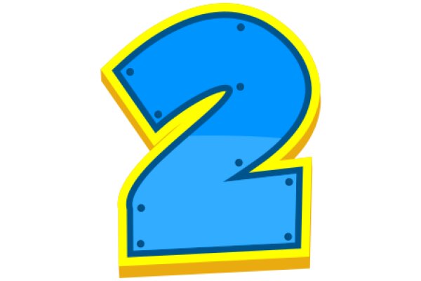 Vibrant 3D Logo of the Number Two