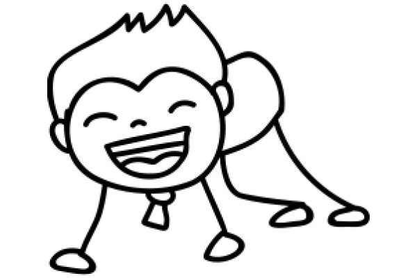 A Playful Cartoon of a Character with a Big Smile