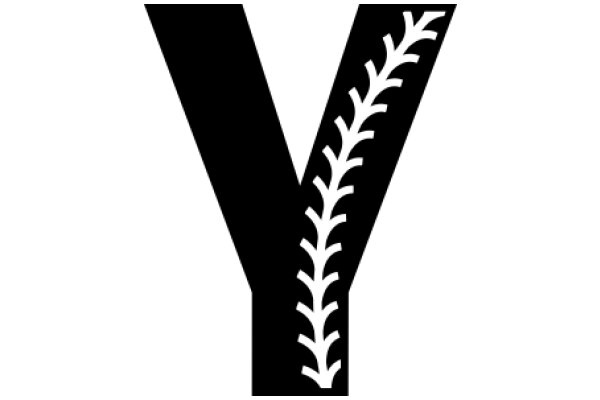 A Logo of the Letter 'V' with a Baseball Stitch Design