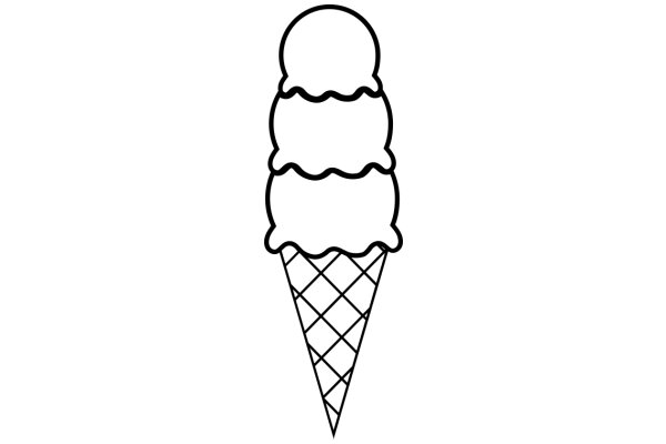 Simplistic Illustration of an Ice Cream Cone