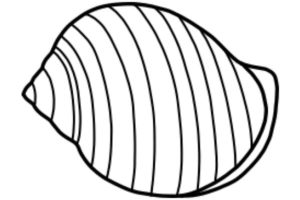 Simplistic Line Drawing of a Seashell