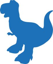 A Blue Silhouette of a T-Rex