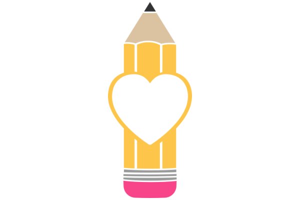 A Heartfelt Symbol of Education: A Pencil and Heart Combined