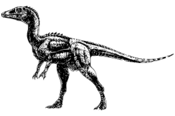 A Stylized Illustration of a Velociraptor