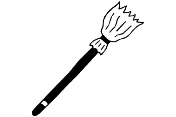 A Simple Line Drawing of a Broom