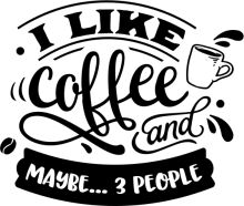 Coffee and Maybe 3 People: A Graphic Design for a Cafe Sign