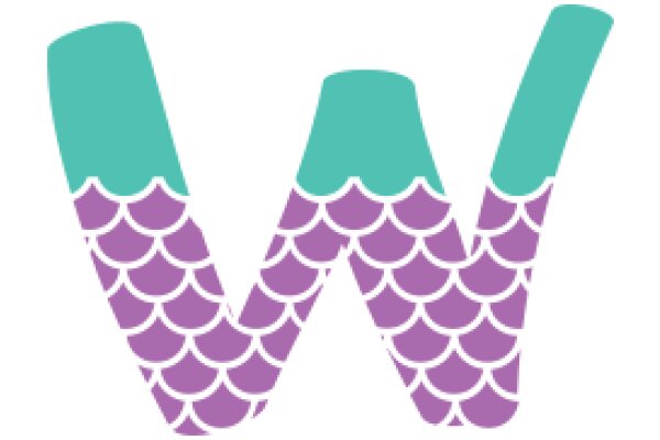 Stylized Letter W with Purple and Teal Accents