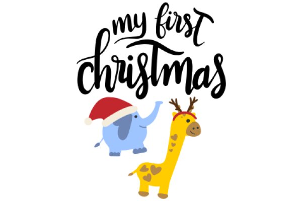 Celebrating My First Christmas with a Festive Elephant and Giraffe