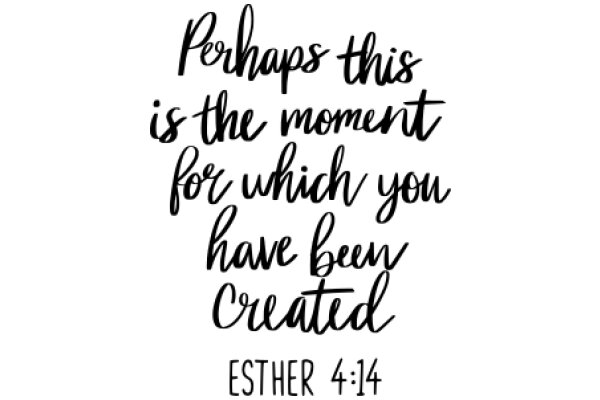 Inspirational Quote: Esther 4:14 - The Power of Creation