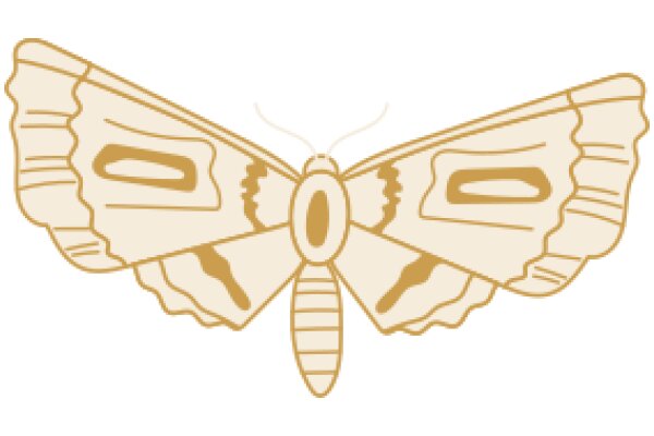 Stylized Illustration of a Butterfly with a Caterpillar Body