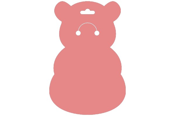 A Pink Teddy Bear with a Cloud-shaped Ear