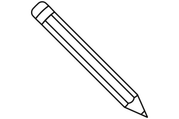 Simplified Line Drawing of a Pencil