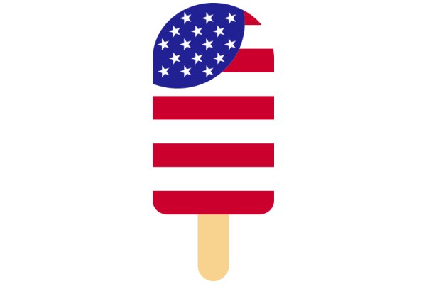 American Flag Ice Cream Cone