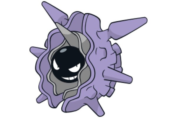 A Purple Pokémon with a Silver Horn and Black Eyes