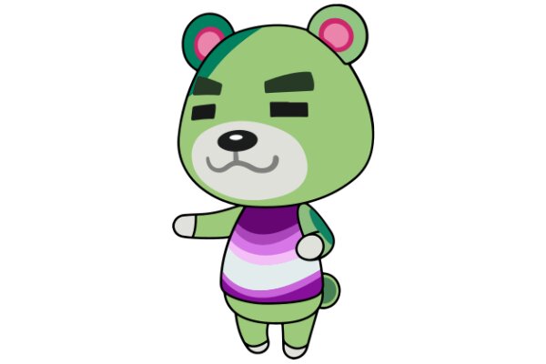 A Friendly and Colorful Cartoon Bear