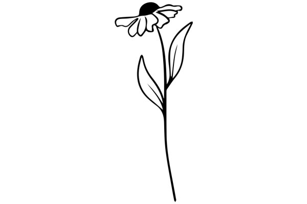 A Single Flower in a Field of White