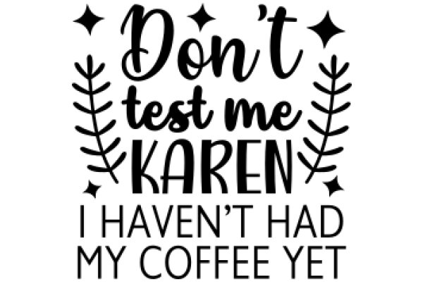 Don't Test Me, Karen: I Haven't Had My Coffee Yet