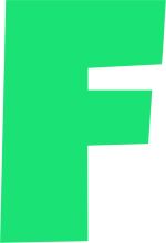 A Simple, Green Letter 'F' in a White Background