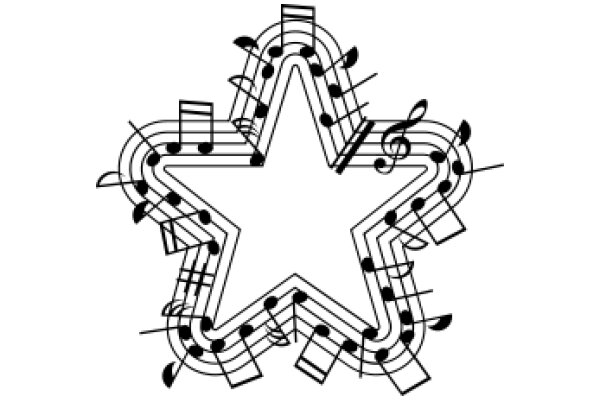 Musical Starburst: AStar with Music Notes