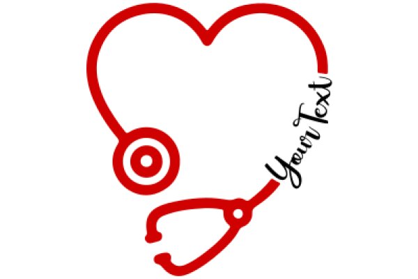 Your Text: A Red Heart with a Stethoscope