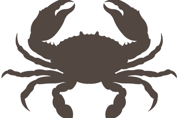 Stylized Brown Lobster Silhouette